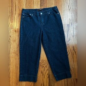 The Limited Authentic Original Women's Size 10, MidRise Cropped Jeans, Dark Wash